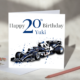 AlphaTauri Formula One Team F1 Birthday Card Personalise with Age and Name