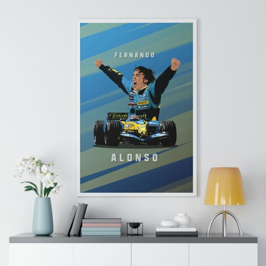 Fernando Alonso 2005 Champion Printed Art F1 Art