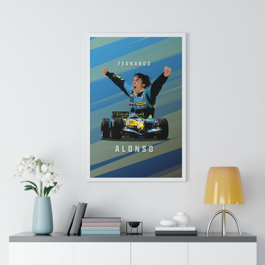 Fernando Alonso 2005 Champion Printed Art F1 Art