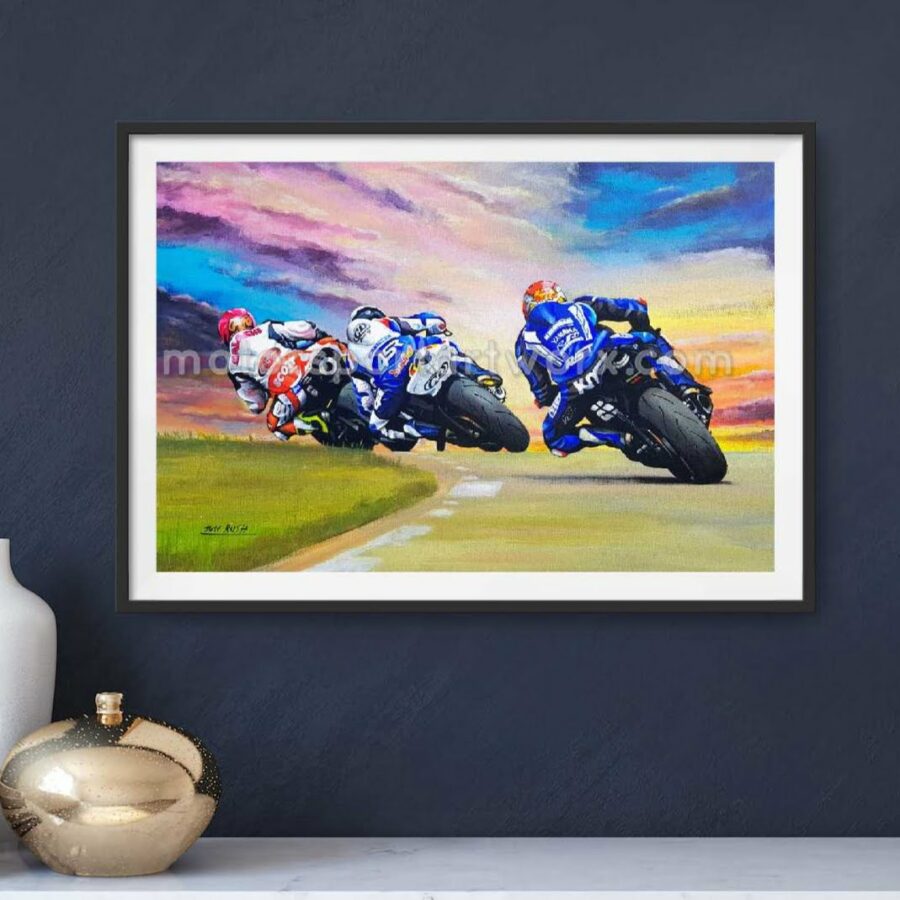 Limited edition print "Ride On" by Jeff Rush MotoGP Art