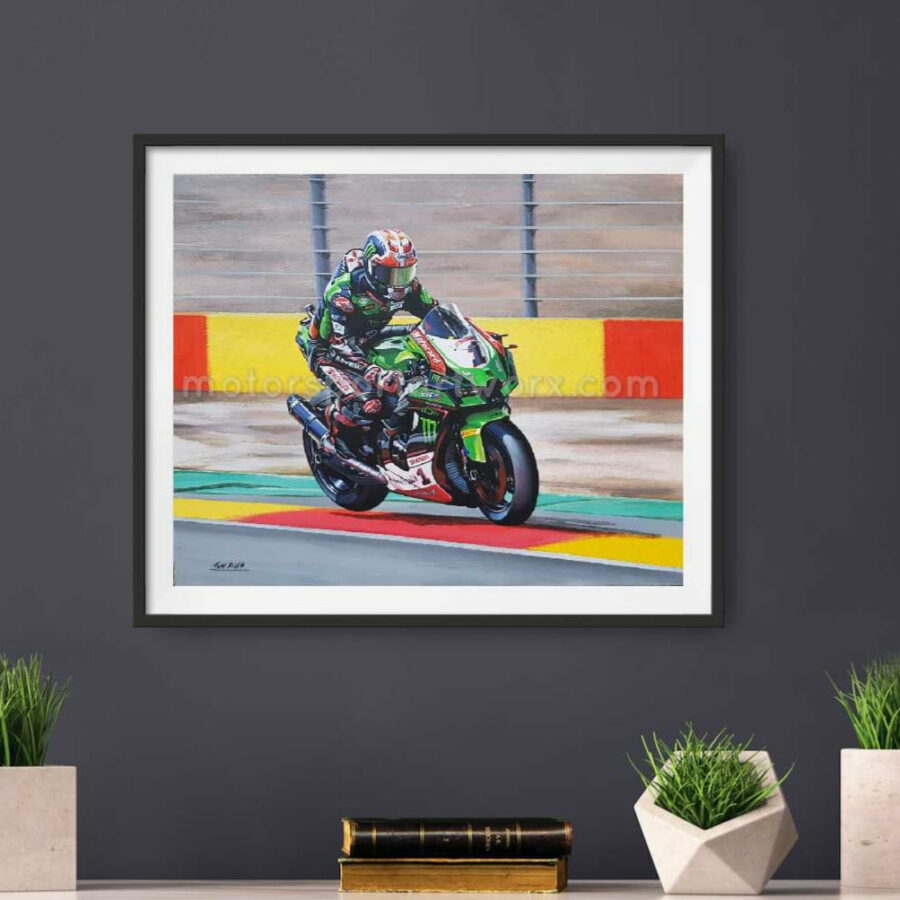 Jonathan Rea limited edition print by Jeff Rush MotoGP Art
