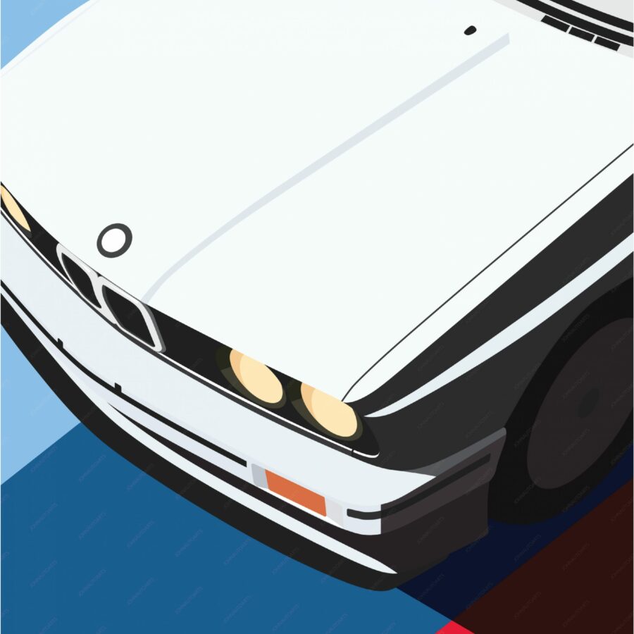 BMW E30 M3 Art Illustration Poster, Artwork, Wallart, Print, Gift, Automotive from the BMW store collection.