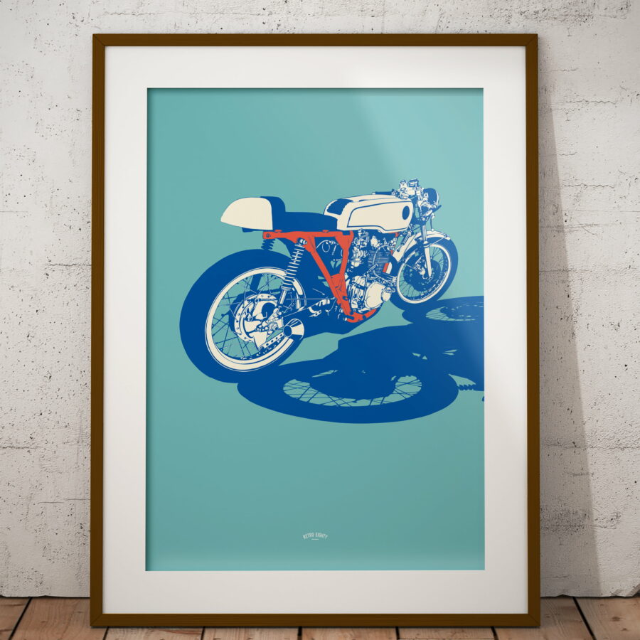 Japanese Cafe Racer - Poster Print from the Vintage Motorcycle store collection.