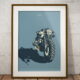 Retro Style Cafe Racer - Poster Print