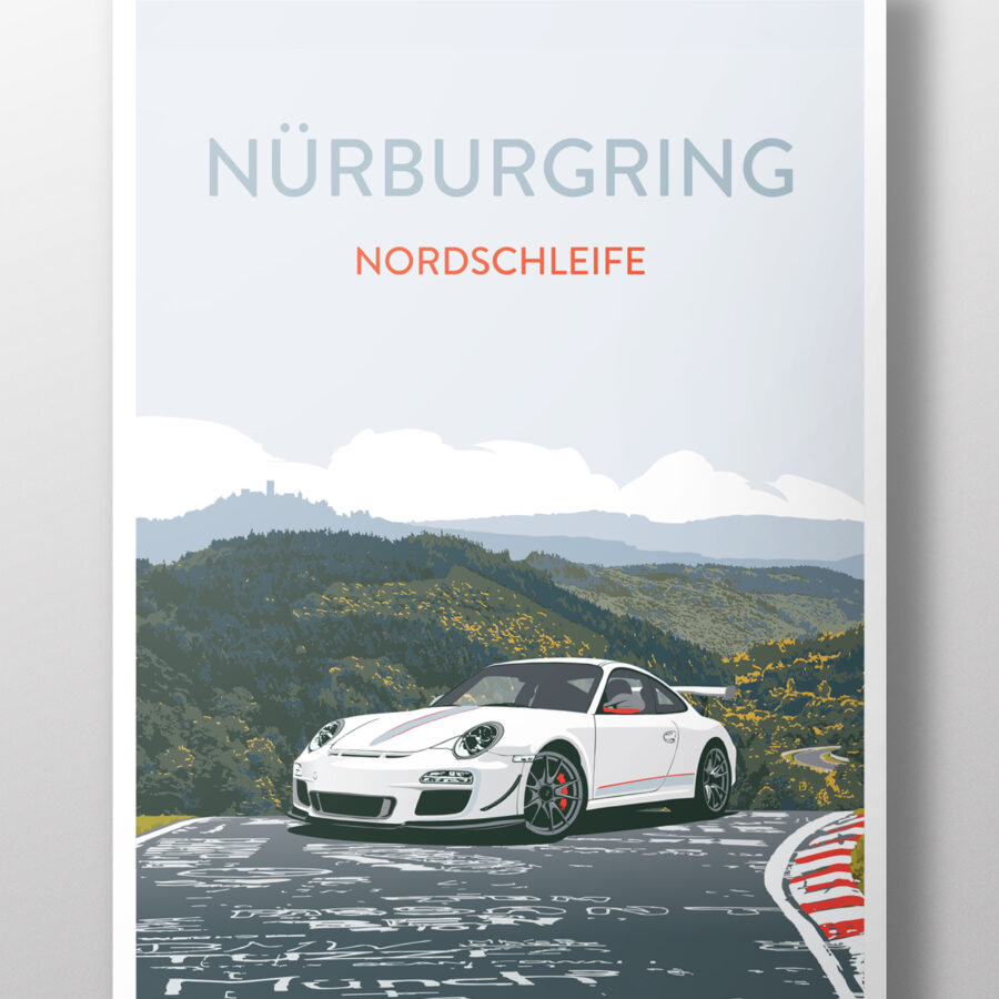 Porsche 911 4.0 GT3 RS, Nurburgring Nordschleife - Poster Print Automotive