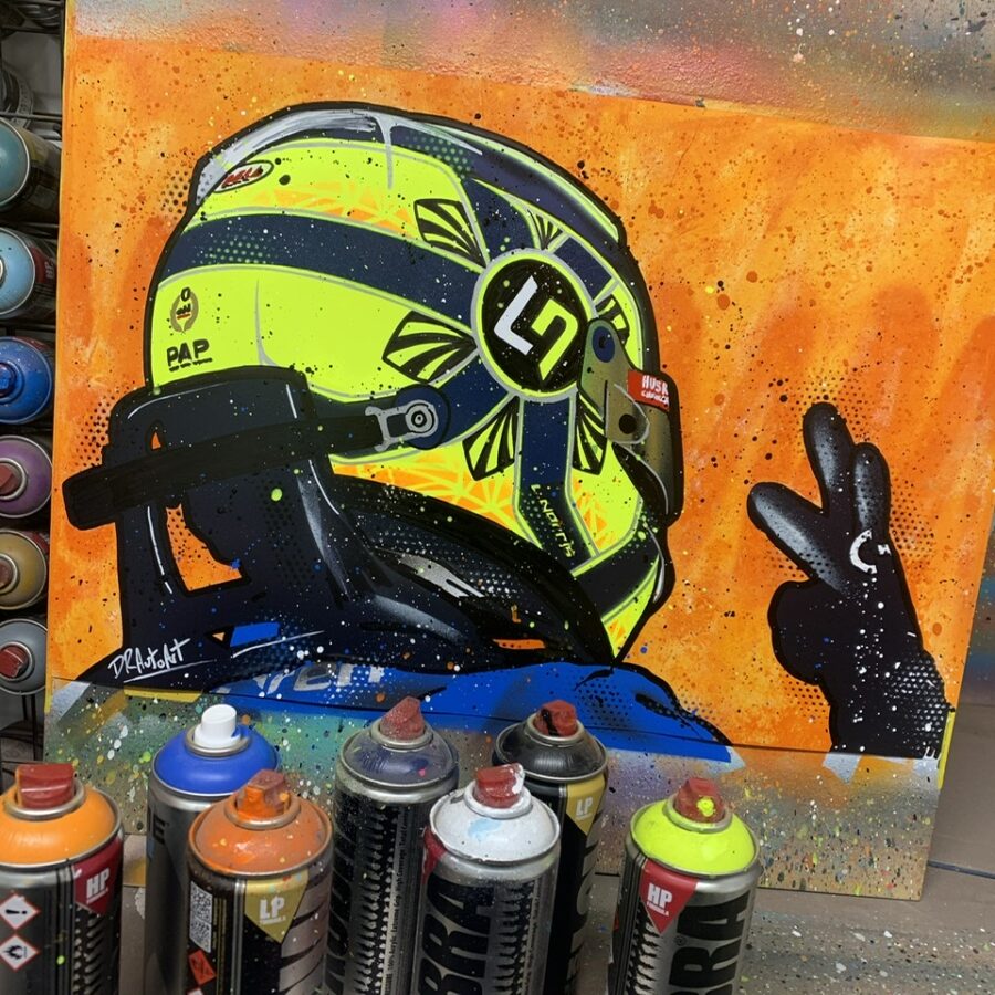 Lando Norris, 2021 - Graffiti Painting Formula 1 Memorabilia