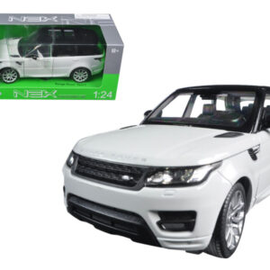 Range Rover Sport with Sunroof White with Black Top "NEX Models" 1/24 Diecast Model Car by Welly  by Diecast Mania