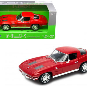 1963 Chevrolet Corvette Red 1/24-1/27 Diecast Model Car by Welly Sports Car Racing Collectibles by Diecast Mania