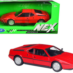 BMW M1 Coupe Red "NEX Models" 1/24 Diecast Model Car by Welly  by Diecast Mania