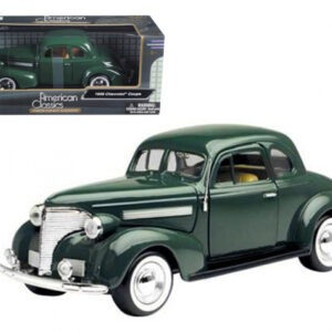 1939 Chevrolet Coupe Green 1/24 Diecast Model Car by Motormax  by Diecast Mania