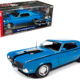 1970 Mercury Cougar Eliminator Hardtop Competition Blue with Black Stripes "Muscle Car & Corvette Nationals" (MCACN) "American Muscle 30th Anniversary" 1/18 Diecast Model Car by Autoworld