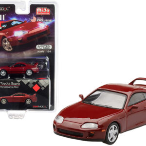 Toyota Supra (JZA80) LHD (Left Hand Drive) Renaissance Red Limited Edition to 3,600 pieces Worldwide 1/64 Diecast Model Car by True Scale Miniatures  by Diecast Mania
