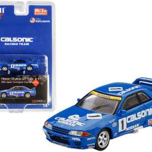 Nissan Skyline GT-R Gr. A RHD (Right Hand Drive) #1 "Calsonic" Japan Touring Car Championship JTCC (1991) Limited Edition to 1200 pieces Worldwide 1/64 Diecast Model Car by True Scale Miniatures by Diecast Mania