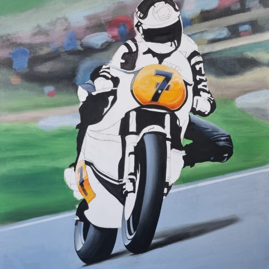 Barry Sheene limited edition print by Jeff Rush MotoGP Art