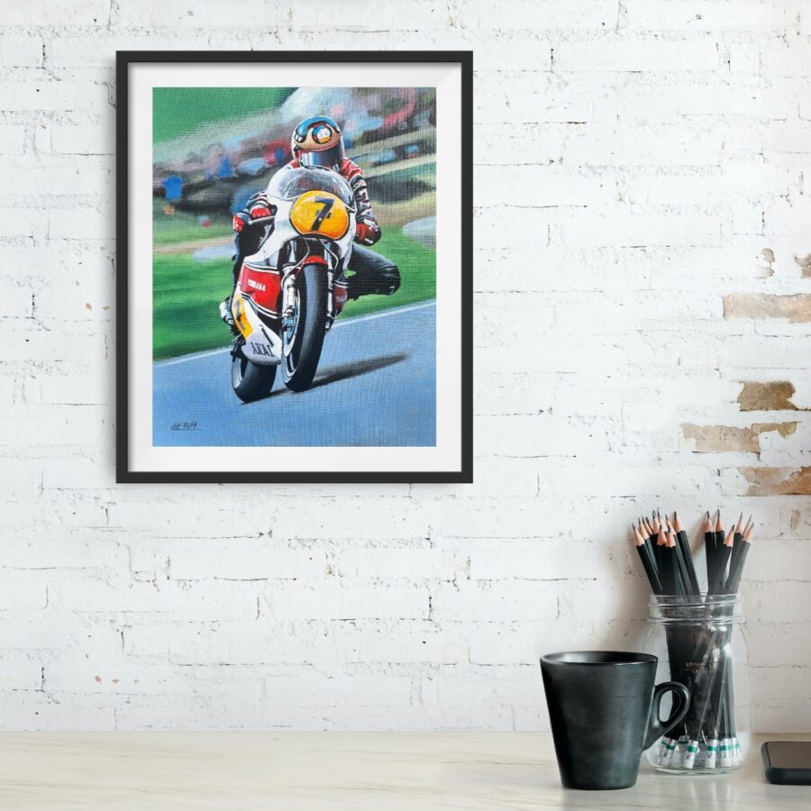 Barry Sheene limited edition print by Jeff Rush MotoGP Art