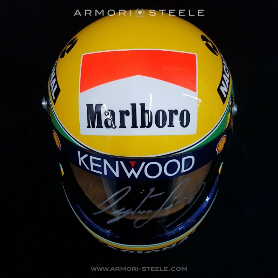 Ayrton Senna Signed Helmet 1993 Tribute Autographed Visor Full Scale 1:1 AS-00659 from the F1 Helmets store collection.