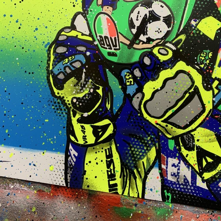 Valentino Rossi - Mugello 2017 - Graffiti painting MotoGP Art