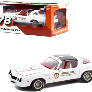 1978 Chevrolet Camaro Z/28 White Official Parade Car "62nd Indianapolis 500 Mile International Sweepstakes" (1978) 1/18 Diecast Model Car by Greenlight  by Diecast Mania
