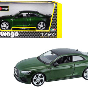 Audi RS 5 Coupe Metallic Green Metallic with Black Top 1/24 Diecast Model Car by Bburago  by Diecast Mania
