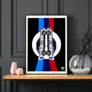 BMW 3.0 CSL Print - Various Sizes. BMW CSL poster, BMW CSL wall art, Classic car artwork, Classic BMW gift, Martini Racing gift by Fueled.art
