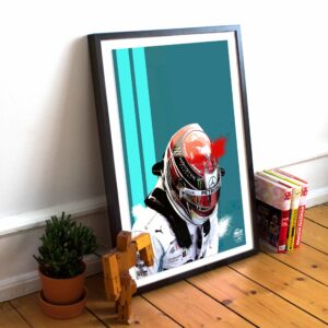 Lewis Hamilton Print - Various Sizes. Formula 1 Wall Art, F1 print, Formula One poster, Lewis Hamilton artwork, Motorsport gift  by Fueled.art