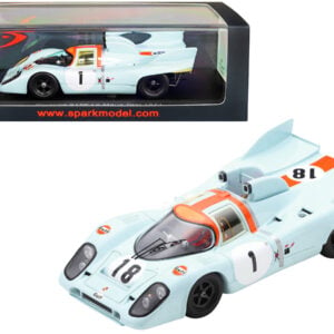 Porsche 917K RHD (Right Hand Drive) Jackie Oliver "Gulf Oil" Le Mans Test Car (1971) 1/43 Model Car by Spark by Diecast Mania