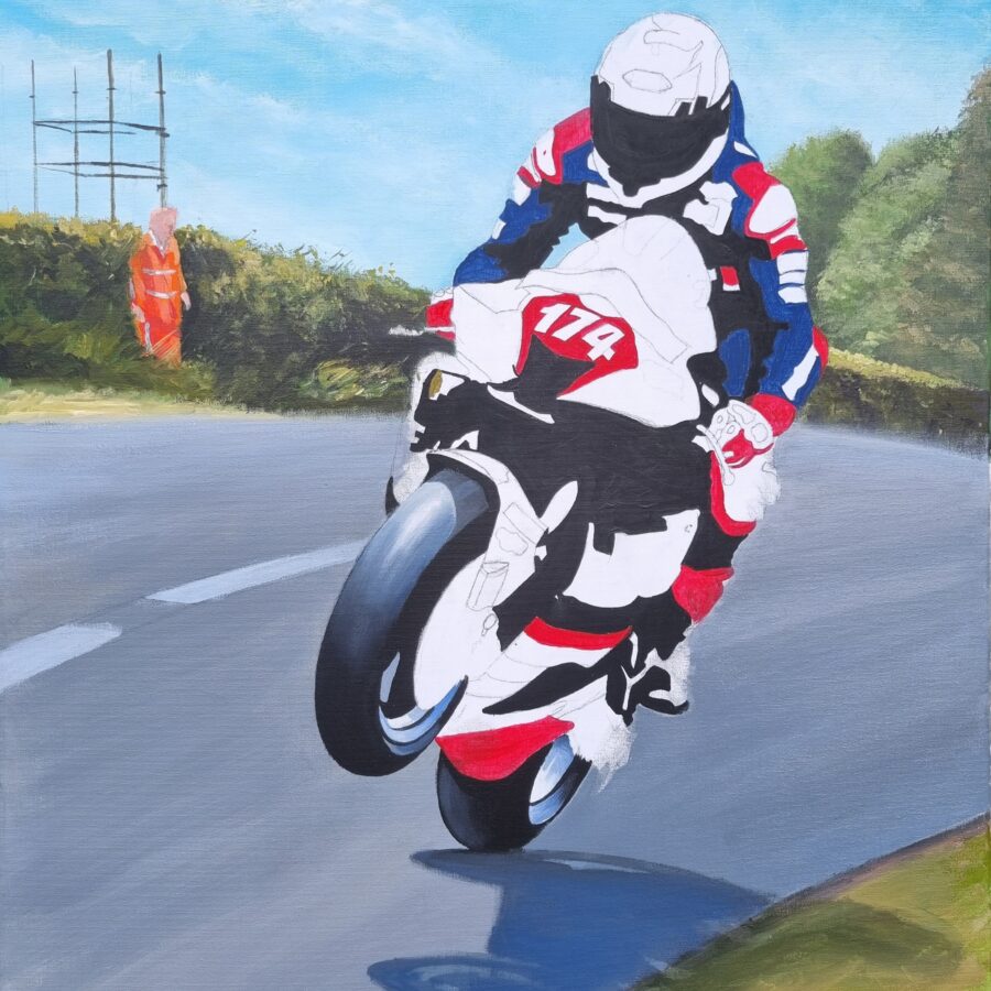 Davey Todd Autographed Limited edition print by Jeff Rush MotoGP Art