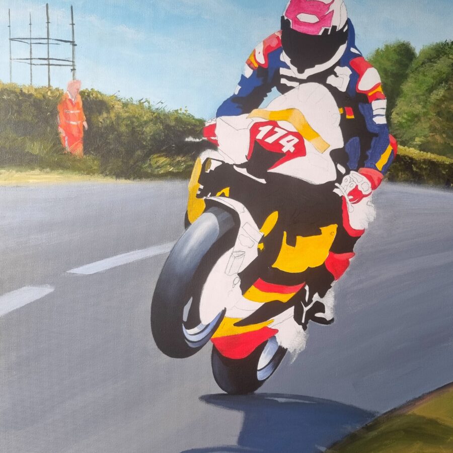 Davey Todd Autographed Limited edition print by Jeff Rush MotoGP Art