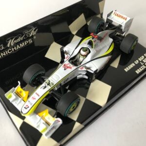2009 Jenson Button | Brawn GP BGP001 (Brazil GP)| 1:43 Minichamps F1 Model Car Product by Classic Trax Limited