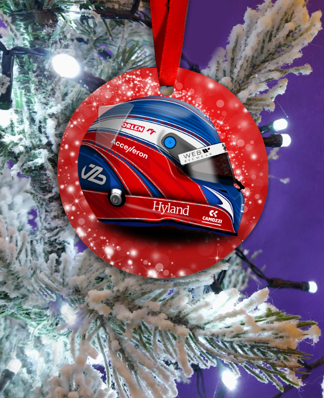 F1 2022 Driver Helmet Christmas Tree Decorations - Scuderia GP Charles Leclerc
