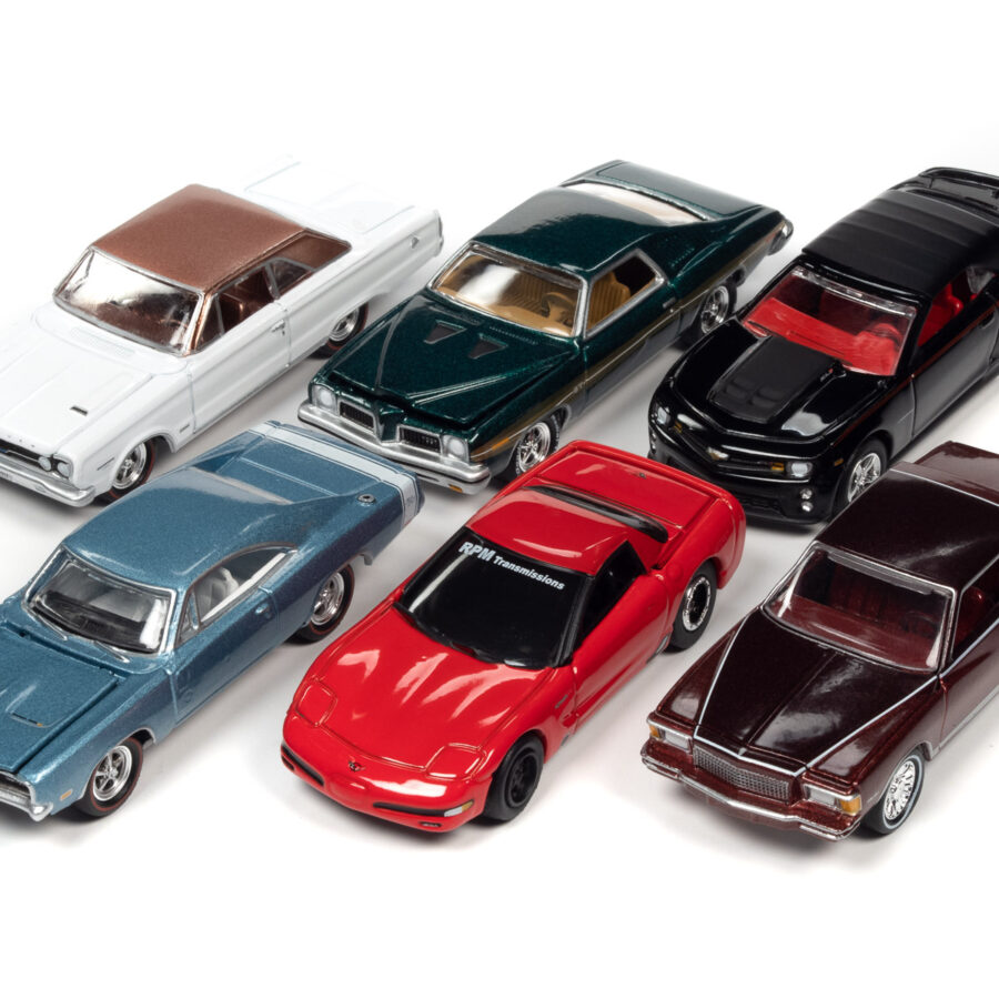 "Muscle Cars USA" 2022 Set A of 6 pieces Release 2 1/64 Diecast Model Cars by Johnny Lightning Automotive