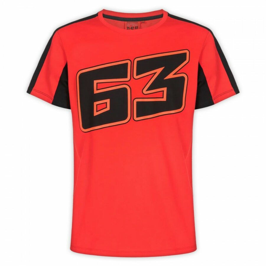Francesco Bagnaia 63 T-shirt from the Chevrolette store collection.