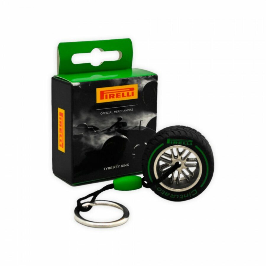 Pirelli F1 Intermediate Tire Keychain Sports Car Racing Clothing