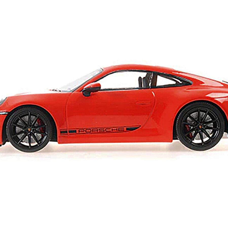 2019 Porsche 911 Carrera 4S Orange with Black Stripes Limited Edition to 600 pieces Worldwide 1/18 Diecast Model Car by Minichamps Automotive