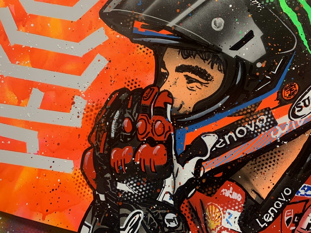 Pecco Bagnaia - Graffiti painting Ducati MotoGP Team