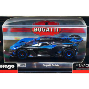 Bugatti Bolide Blue and Carbon Gray "Race" Series 1/43 Diecast Model Car by Bburago Bugatti by Diecast Mania