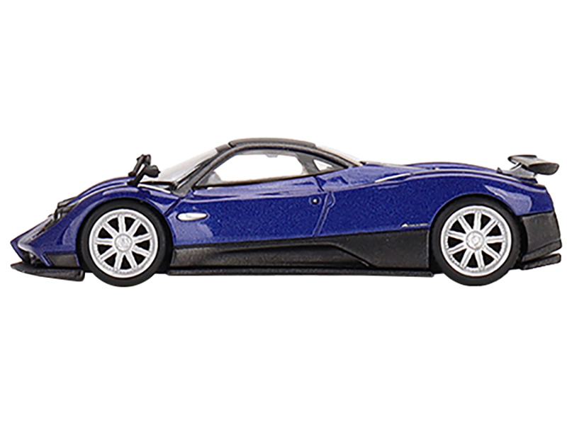 Pagani Zonda F Blu Argentina Blue Metallic with Black Top Limited Edition to 3000 pieces Worldwide 1/64 Diecast Model Car by True Scale Miniatures Automotive