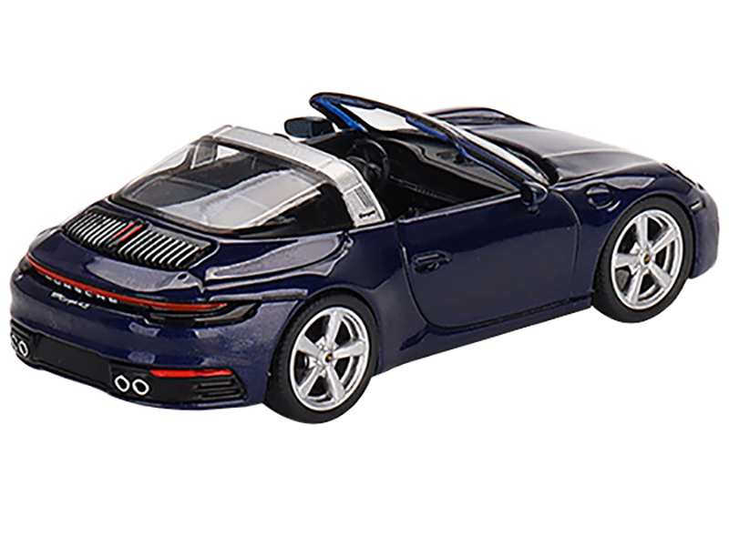 Porsche 911 Targa 4S Gentian Blue Metallic Limited Edition to 3000 pieces Worldwide 1/64 Diecast Model Car by True Scale Miniatures Automotive