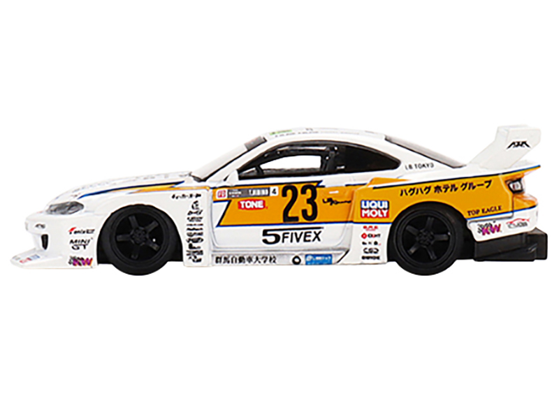Nissan S15 Silvia LB-Super Silhouette #23 RHD (Right Hand Drive) "LB Works" Formula Drift Japan (2021) Limited Edition to 4200 pieces Worldwide 1/64 Diecast Model Car by True Scale Miniatures Automotive