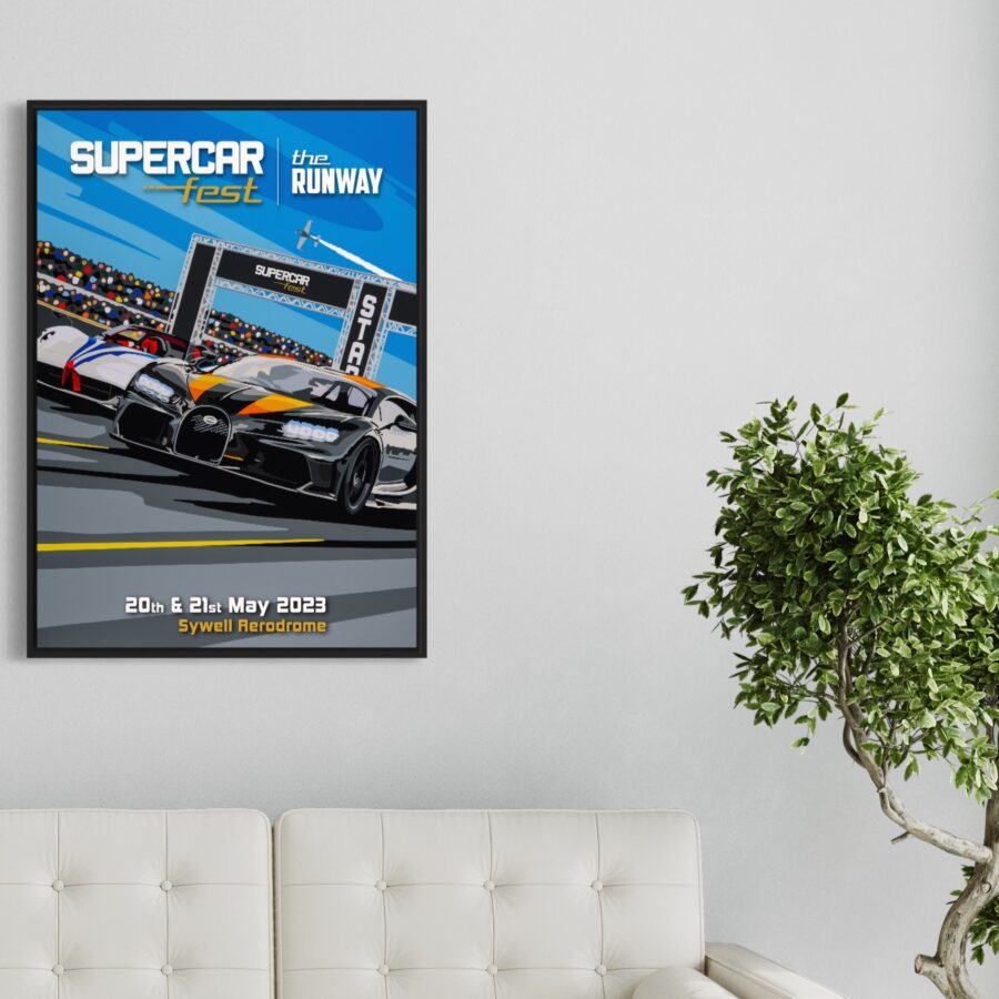 2023 Official Supercar Fest Poster Bugatti vs Pagani Automotive