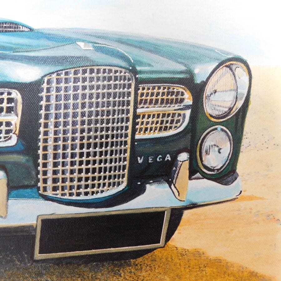Facel Vega HK500 (green) original painting Automotive