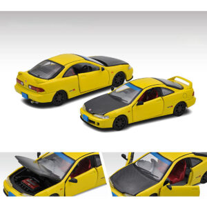Honda Integra Type-R DC2 RHD (Right Hand Drive) Racing Yellow with Carbon Hood 1/64 Diecast Model Car by Era Car  by Diecast Mania