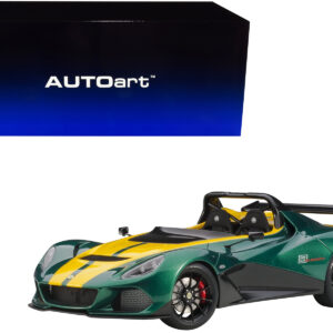 Lotus 3-Eleven Green with Yellow Stripes 1/18 Model Car by Autoart  by Diecast Mania