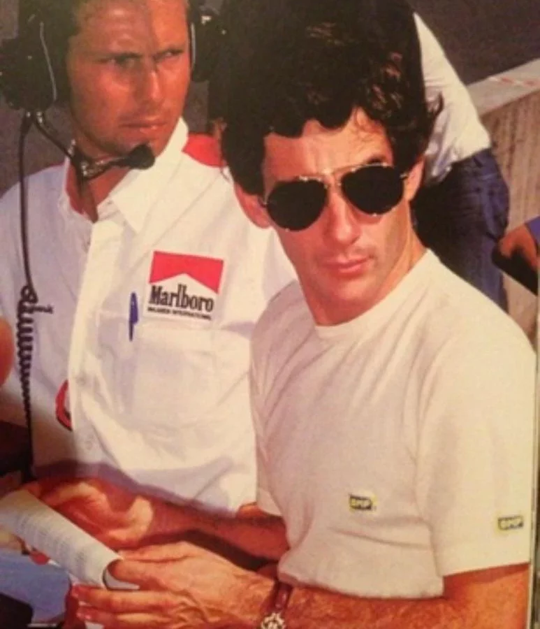 1988 Ayrton Senna OMP race used NOMEX signed Ayrton Senna