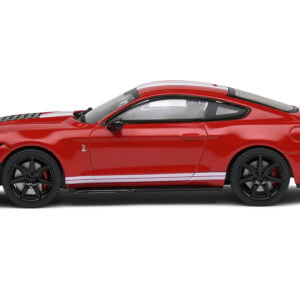 2020 Ford Mustang Shelby GT500 Racing Red with White Stripes 1/43 Diecast Model Car by Solido  by Diecast Mania