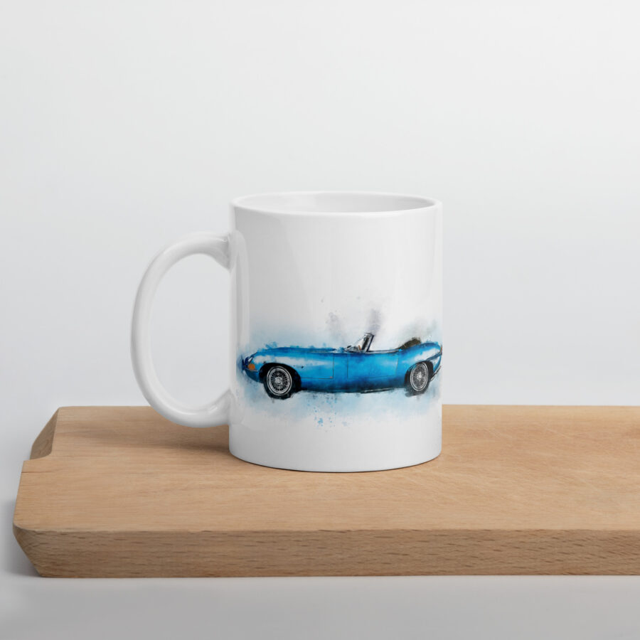 Jaguar E-type Classic Car Art Mug Automotive