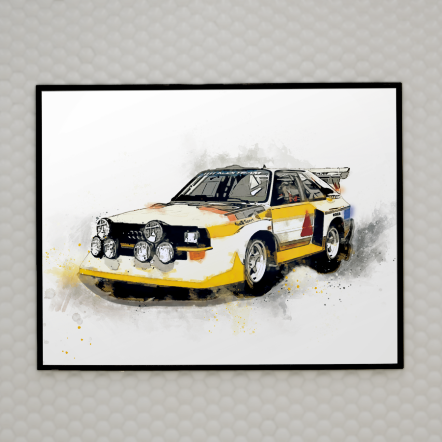 Audi Quattro Rally Car Wall Art Print Audi