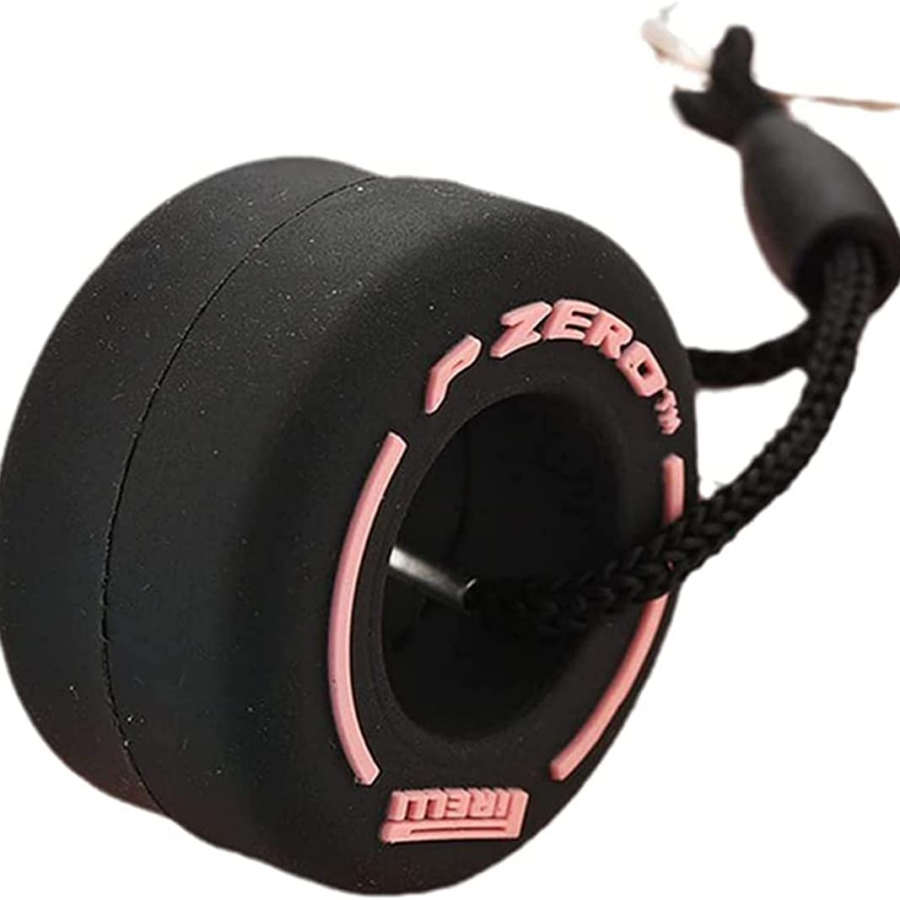F1 Racing Tire Key Chain,Wheel Tyre Auto Keychain,Mini Cute Tire Keyring,Soft Rubber F1 Accessories