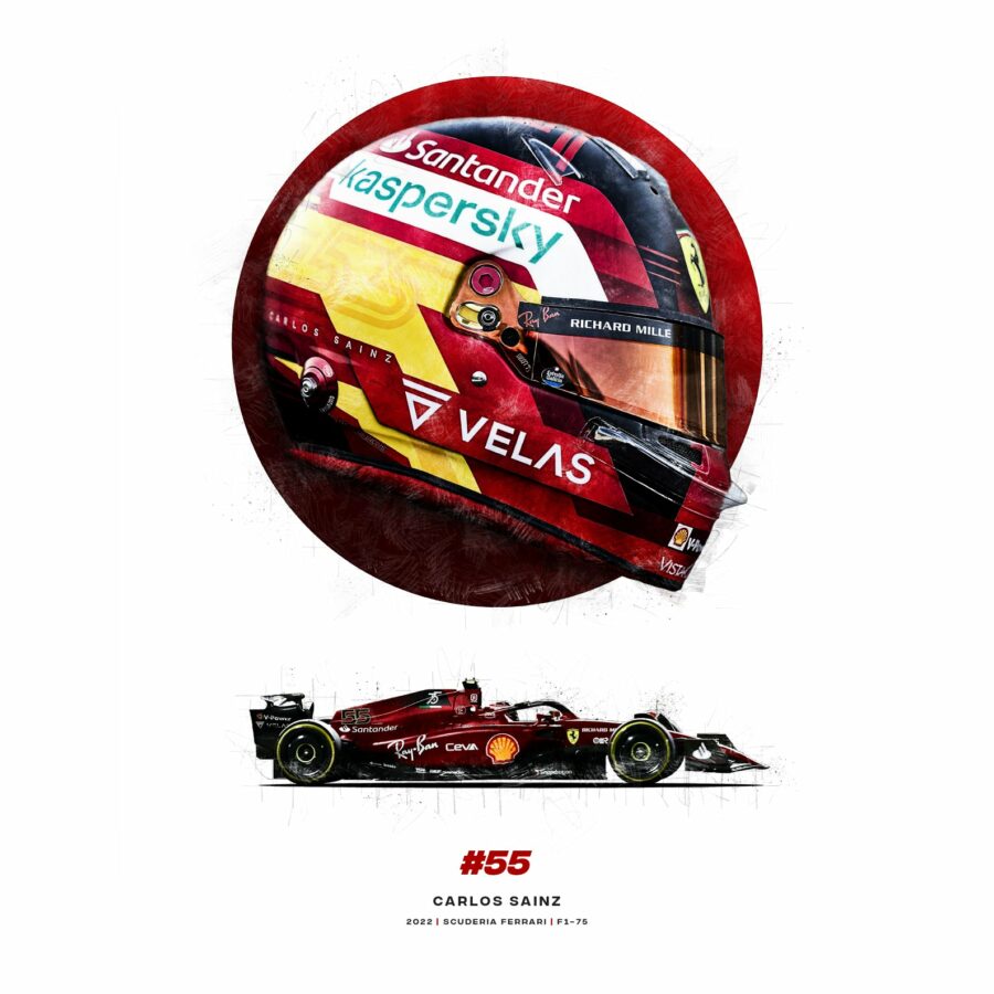 Carlos Sainz Scuderia Ferrari | 2022 Formula 1 Print Formula 1 Memorabilia