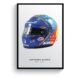 Fernando Alonso 2019 Formula 1 Helmet Print